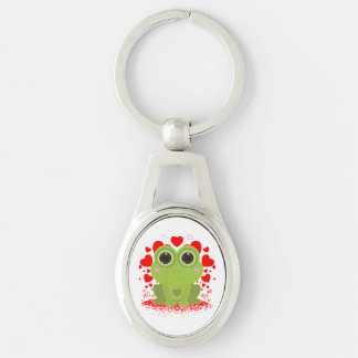 Chaveiro Sapo Fofo Amor XOXO Kawaii Animal Arte do Coração