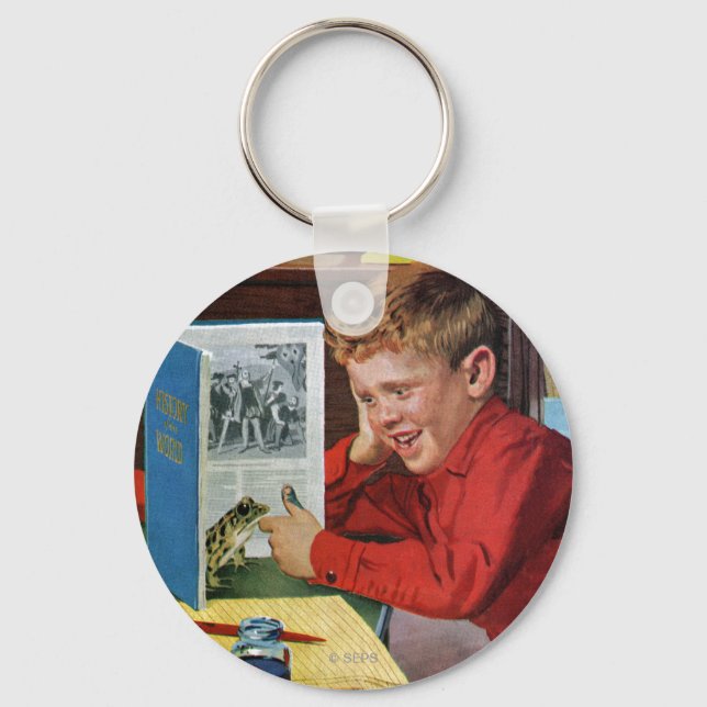 Chaveiro Sapo na Biblioteca (Frente)