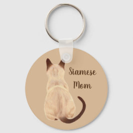 Chaveiro Sasha Siamese Cat Person Gatinho Olhando Fora da A