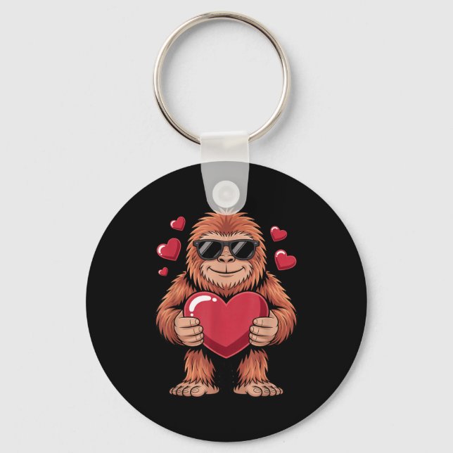 Chaveiro Sasquatch Valentine's Day - Bigfoot Heart Sungles  (Frente)