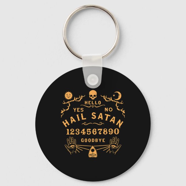Chaveiro Satã de granizo oculta horror ateu Wiccan Satanic  (Frente)