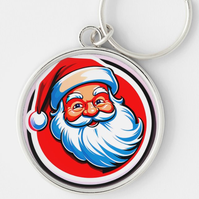 Chaveiro Saudação Alegre de Papai Noel (Frente)