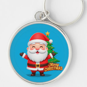 Chaveiro Saudação Alegre de Papai Noel