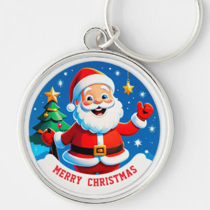 Chaveiro Saudação Alegre de Papai Noel