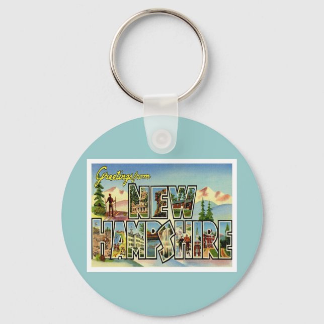 Chaveiro Saudações De New Hampshire (Frente)