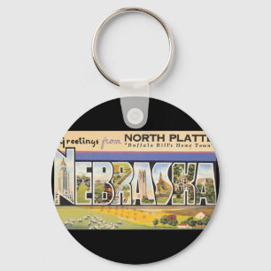 Chaveiro Saudações do North Platte Nebraska_Vintage