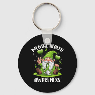 Chaveiro Saúde Mental Consciência Mês Fita Verde Fita Gn