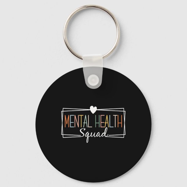 Chaveiro Saúde Mental Esquadrão Cérebro Doença Mental Saúde (Frente)