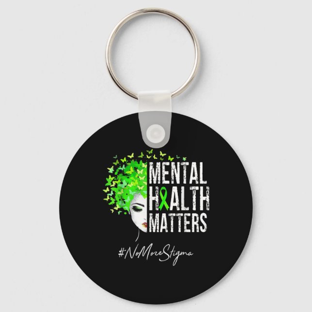 Chaveiro Saúde Mental Não É Mais Stigma Mental Saúde (Frente)