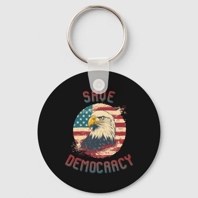 Chaveiro Save Democracy Sticker1 (Frente)