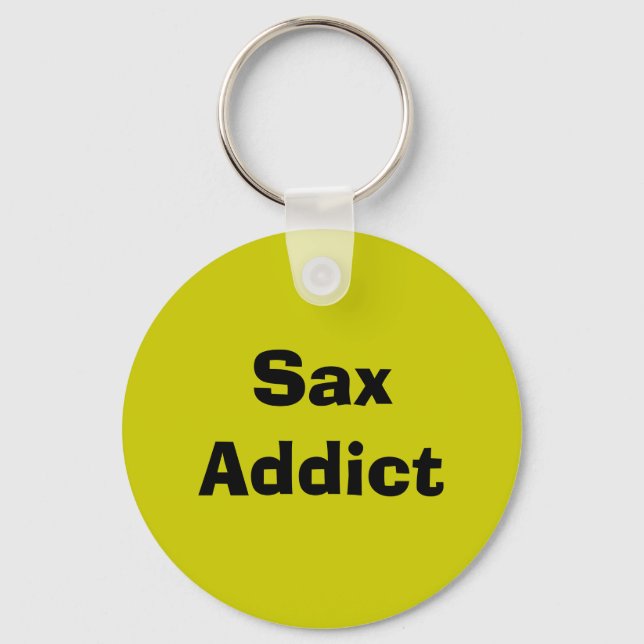 Chaveiro Sax Addict - saxofone (Frente)