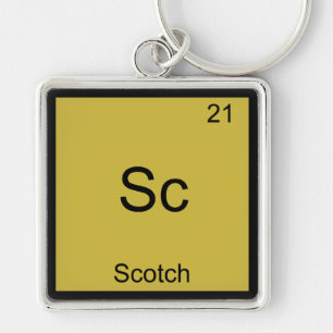 Chaveiro Sc - Scotch Funny Chemistry Elelement Symbol T-Shi