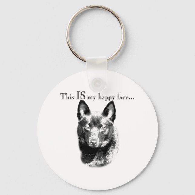 Chaveiro Schipperke Happy Face (Frente)