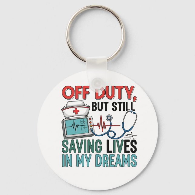 Chaveiro Schlüsselanhänger Nurse off Duty (Frente)