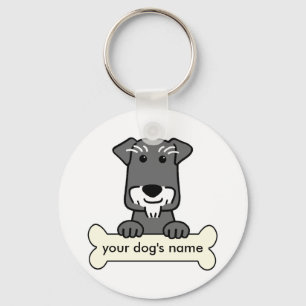 Chaveiro Schnauzer diminuto personalizado