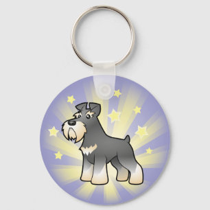 Chaveiro Schnauzer gigante/padrão/diminuto de pouca estrel