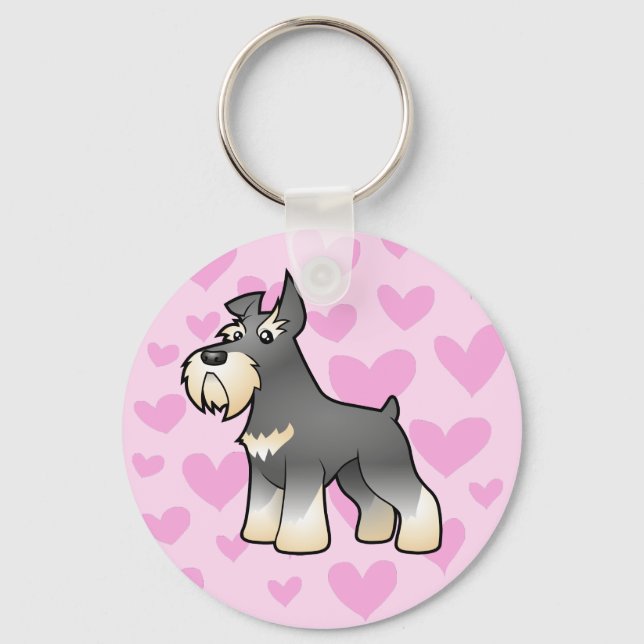 Chaveiro Schnauzer Love (Frente)