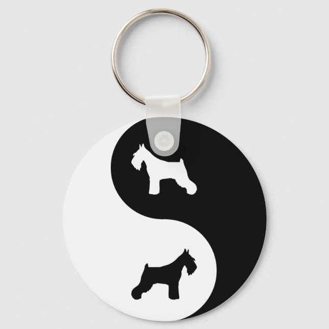 Chaveiro Schnauzer Yin Yang (Frente)