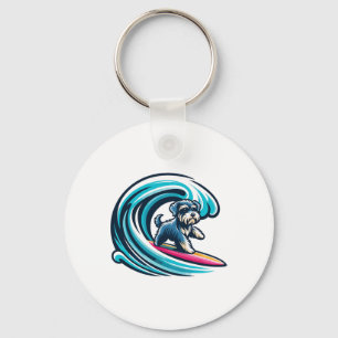 Chaveiro Schnoodle Surfe, Schnoodle de Montar Ondas