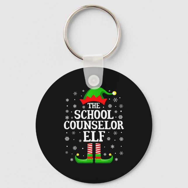 Chaveiro School Counselor Elf Funny Christmas Family Matchi (Frente)