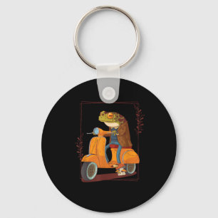 Chaveiro Scooter de Rã Cogumelo Academia Goblincore