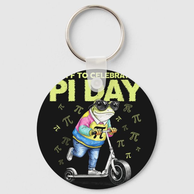 Chaveiro Scooter de sapo engraçado para celebrar o dia home (Frente)