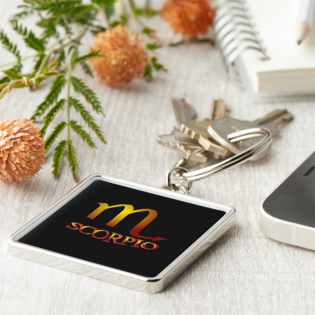 Chaveiro Scorpio Star Dourada (Lateral)