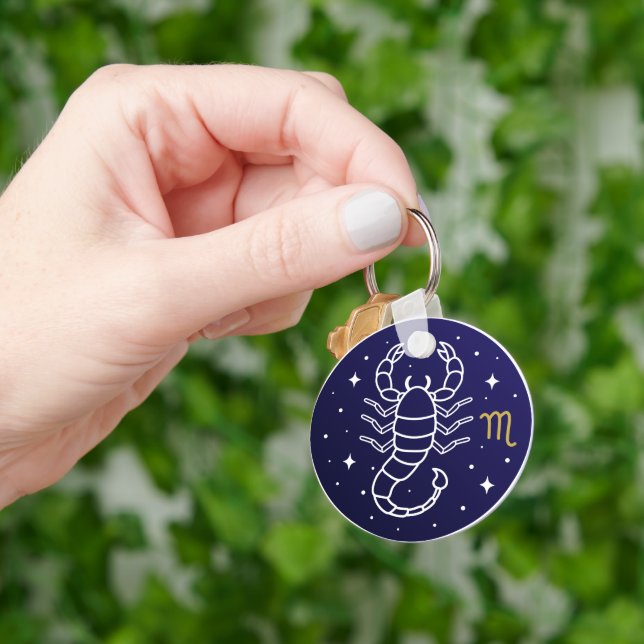 Chaveiro Scorpio Zodiac Sign Celestial Constellation (Mão)