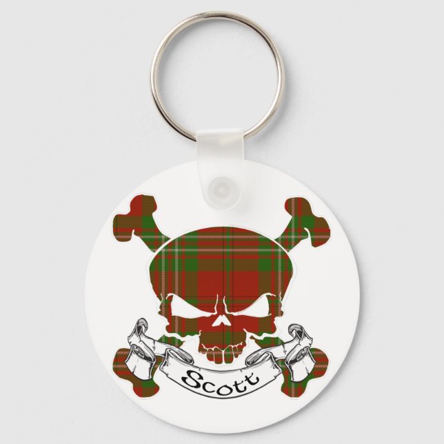 Chaveiro Scott Tartan Skull (Frente)