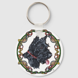 Chaveiro Scottie Portrait Celtic Knotwork