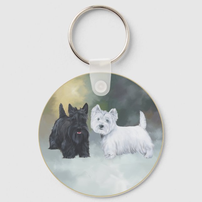 Chaveiro Scottie Westie Inverno (Frente)