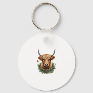 Chaveiro Scottish Highland Cow Cattle Hairy Cow Christmas W