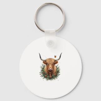 Chaveiro Scottish Highland Cow Cattle Hairy Cow Christmas W