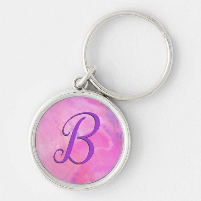 Chaveiro Script Chem 5 Rosa Monograma (Frente)