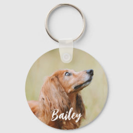 Chaveiro Script de Foto e Nome de Cachorro Personalizado