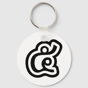 Chaveiro Script Tailandês Número 5 / Cinco / ๕ (Haa/Ha)