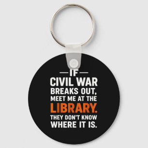 Chaveiro Se a Guerra Civil Estourar Encontre-me Na Bibliote