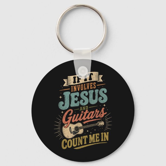 Chaveiro Se Envolve Jesus E Guitarras Guitarrista (Frente)
