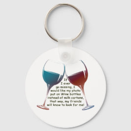 Chaveiro Se eu alguma vez perder... o vinho divertido a diz