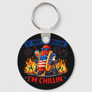 Chaveiro Se grelhando chillin churrasco cachorro-quente hum