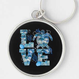 Chaveiro Sea Turtle Love Shirt Ocean Beach Amantes de os an