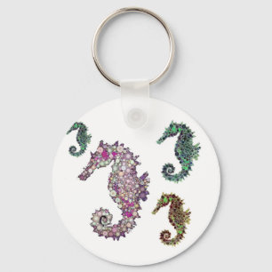 Chaveiro Seahorses Art by LeahG
