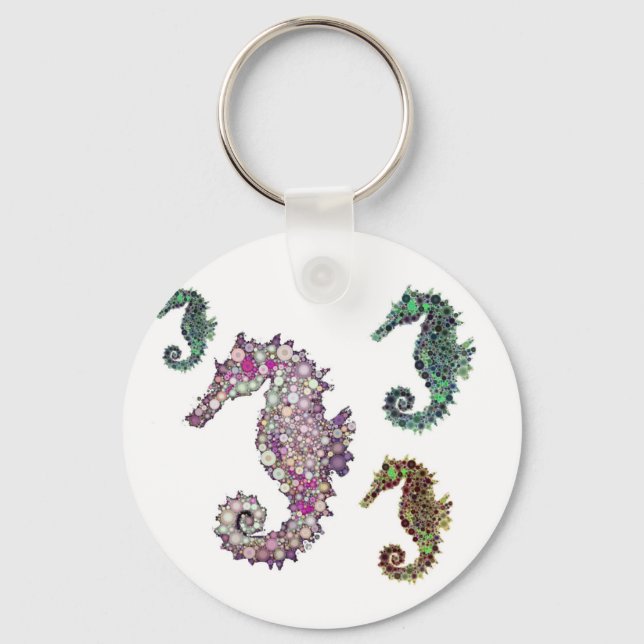 Chaveiro Seahorses Art by LeahG (Frente)