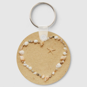Chaveiro Seashell Heart com Starfish