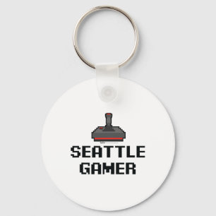 Chaveiro Seattle Gamer Cidade de 8 bits