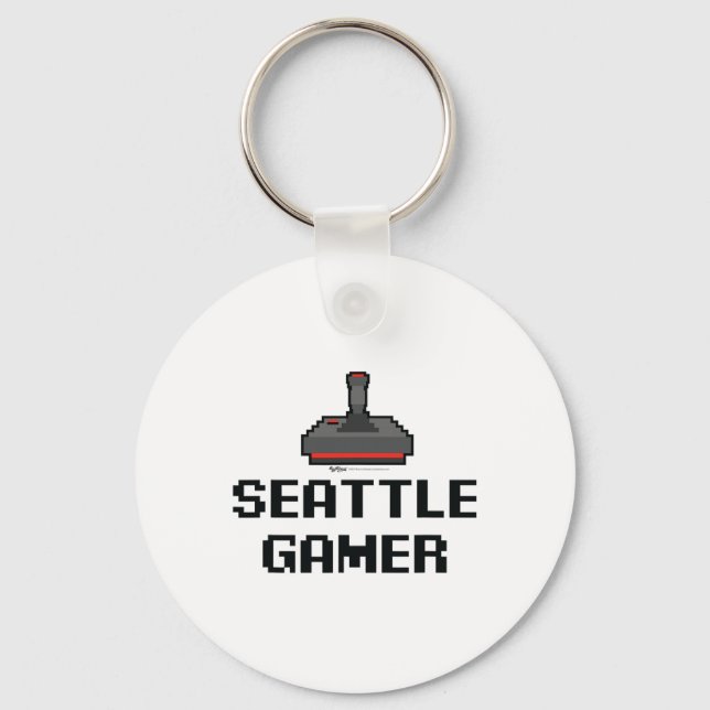 Chaveiro Seattle Gamer Cidade de 8 bits (Frente)