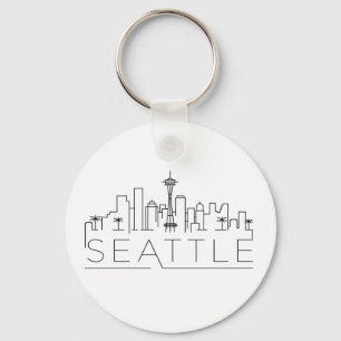 Chaveiro Seattle Stylized Skyline