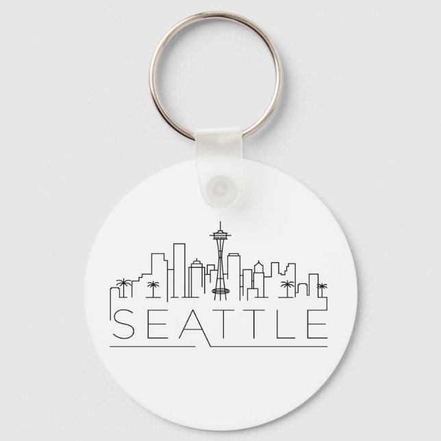 Chaveiro Seattle Stylized Skyline (Frente)