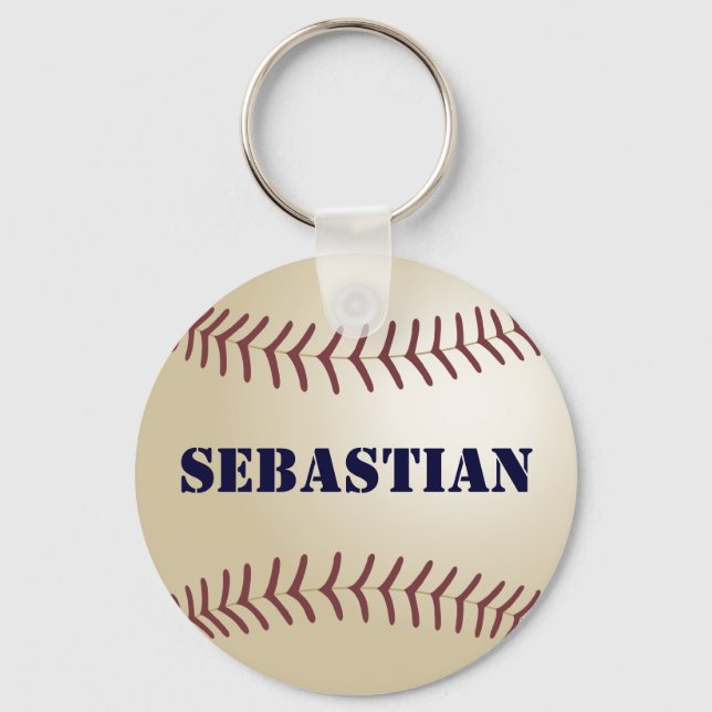Chaveiro Sebastian Baseball Keychain por 369MyName (Frente)