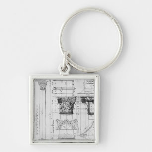 Chaveiro Seção e elevação de uma coluna composta